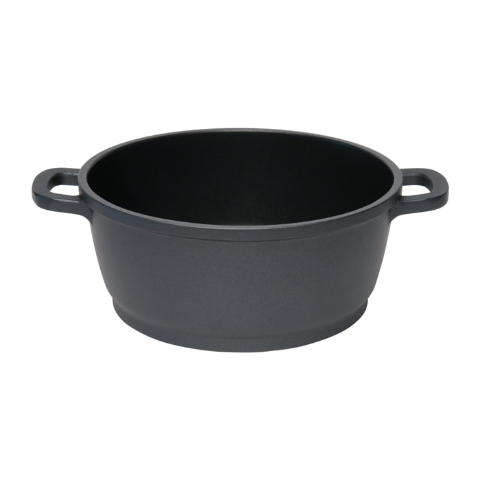 Casserole 20 cm avec poignées Excelsa – Soul Cook, Aluminium Noir