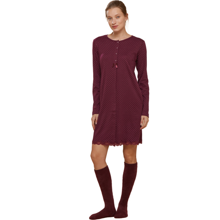 Camicia da notte donna caldo cotone giulia Noidinotte