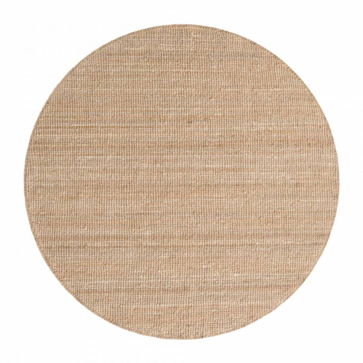 Tapis rond, forme ronde, motif uni, tissé à la main, sum