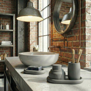 PLATEAU EN POLYRESINE ZAC GRIS CHARBON SPIRELLA