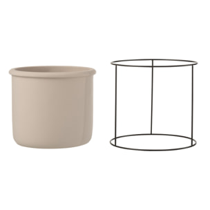 J-Line cache-pot suspendu - ciment - taupe - large - Ø 20 cm