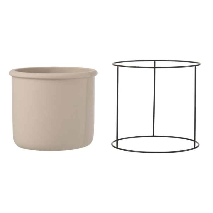 J-Line cache-pot suspendu - ciment - taupe - large - Ø 20 cm