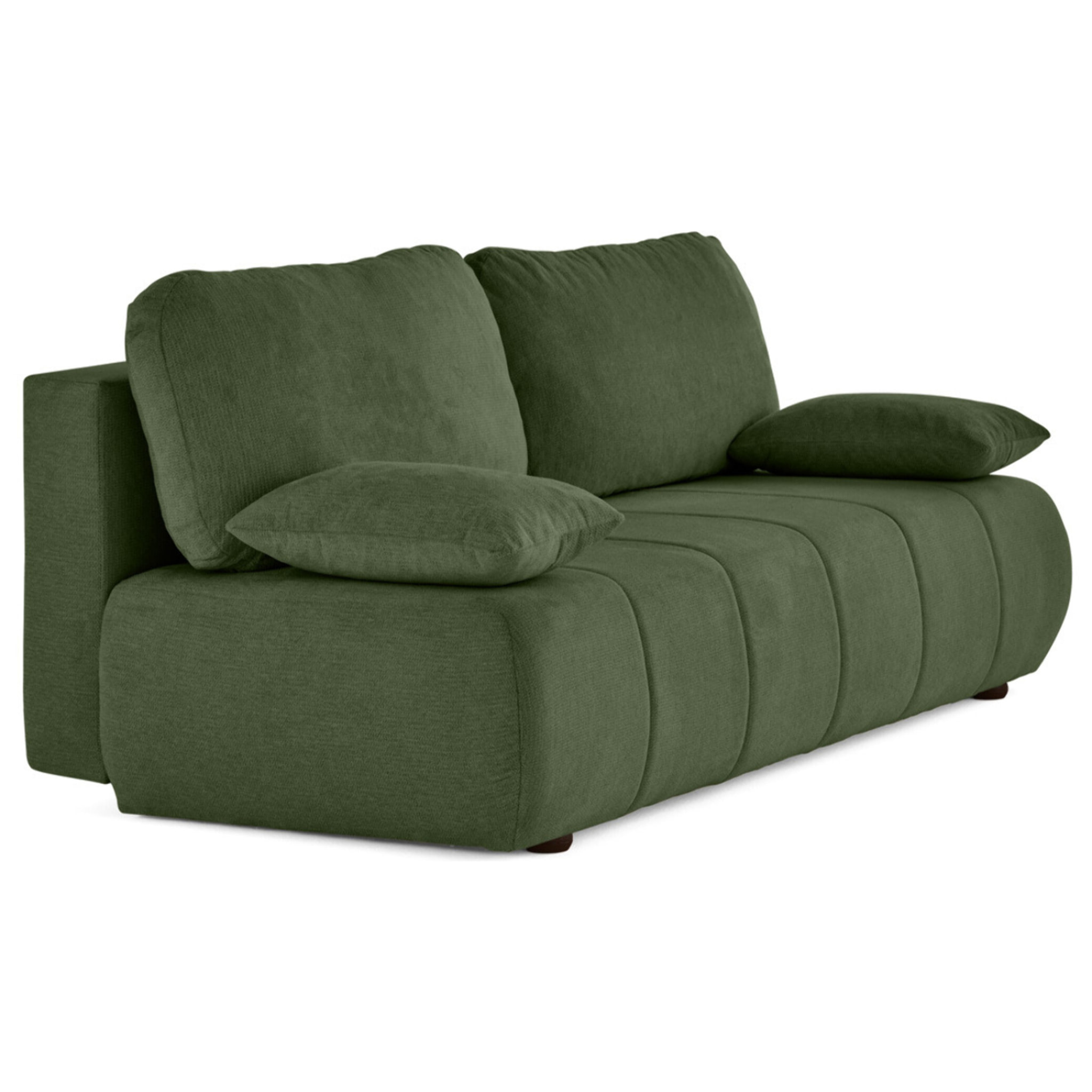 Harper - canapé 3 places convertible avec coffre en tissu texturé - Vert