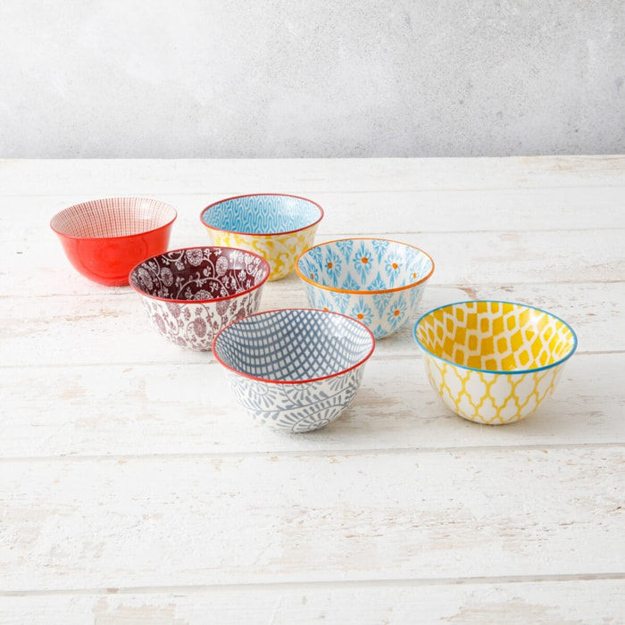 Lot de 6 petits bols design 1, SABAE