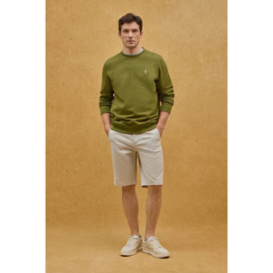 Felpa verde muschio in, relaxed fit con ricamo Rigby Go