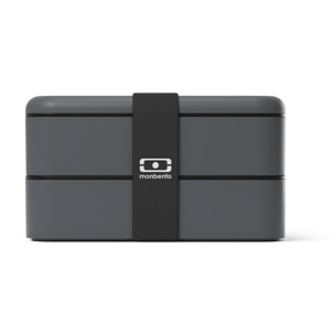 Lunch box 2 compartiments Original 1L Made in France gris Anthracite