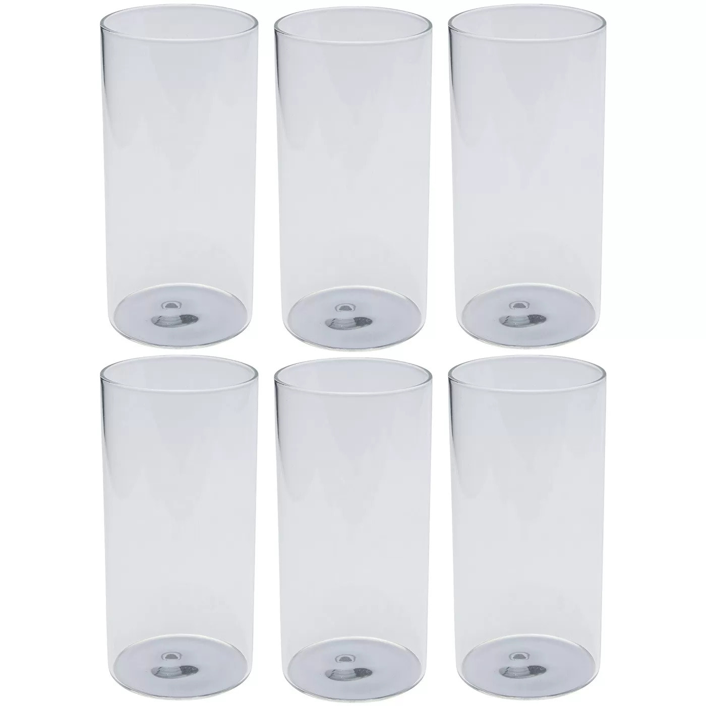 Verres hauts Electra argentés set de 6 Kare Design