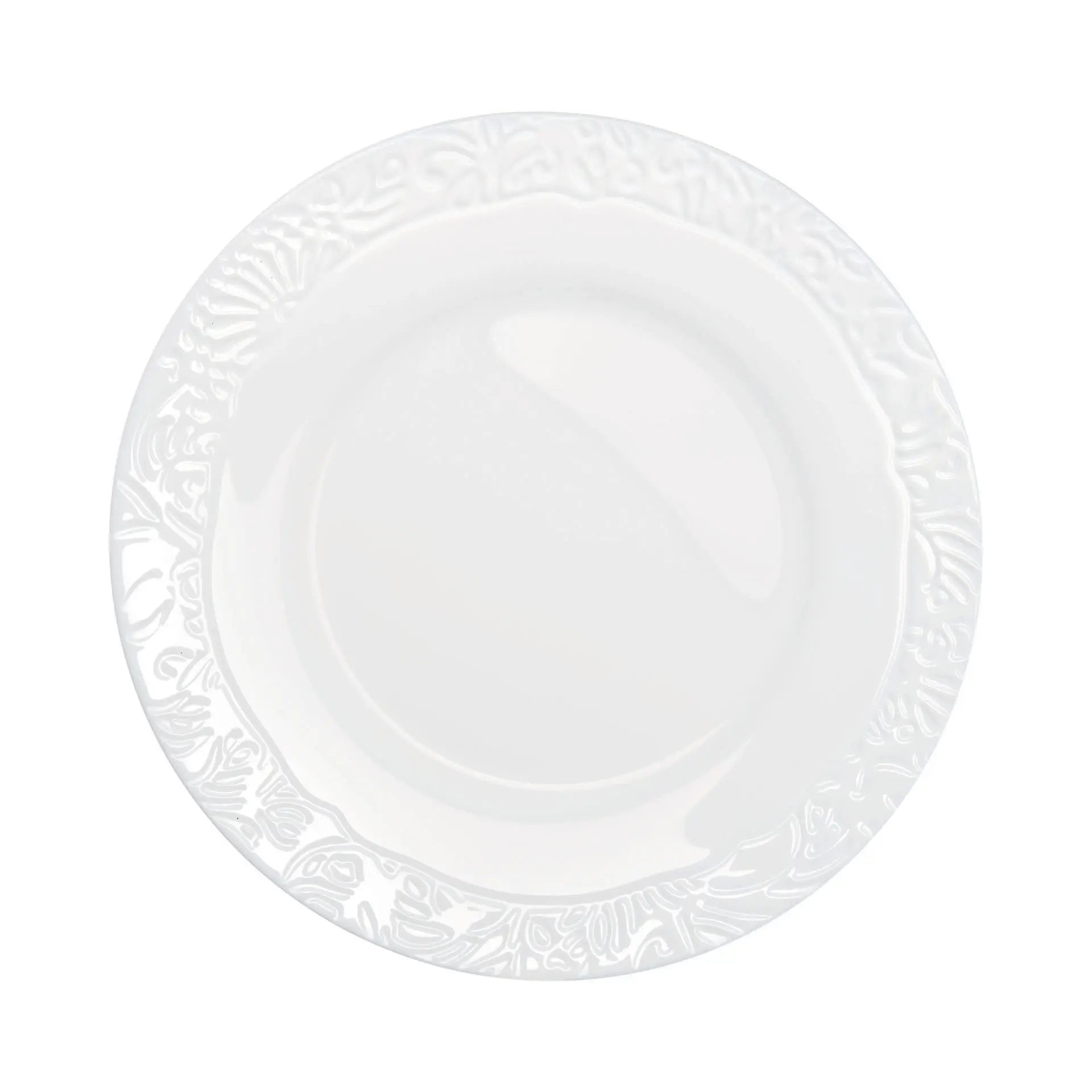 6 assiettes plates blanches 25 cm Danbury - Luminarc