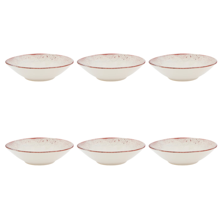 Lot de 6 assiettes creuses, Agate