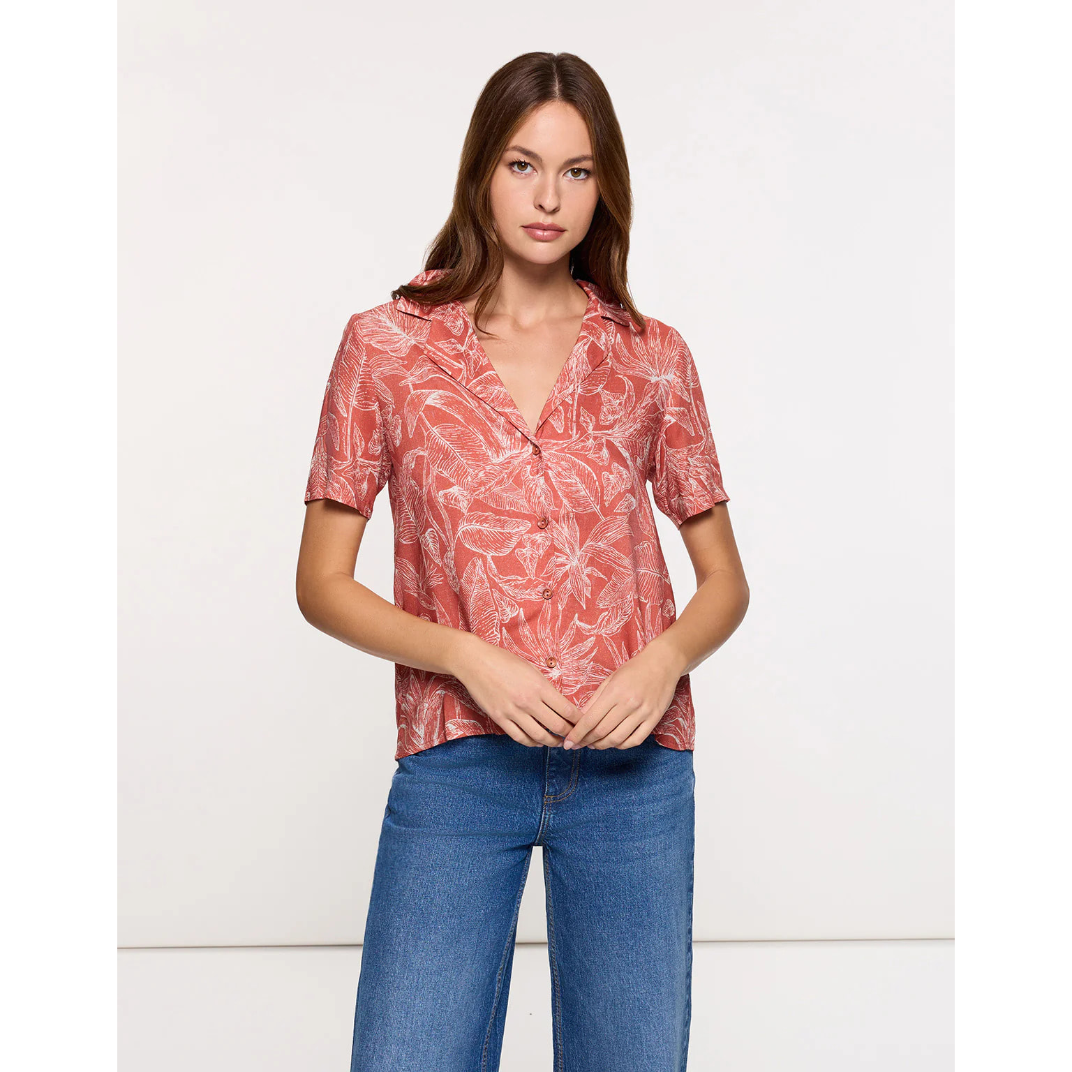 Camisa Manga Corta Naranja - Bajui