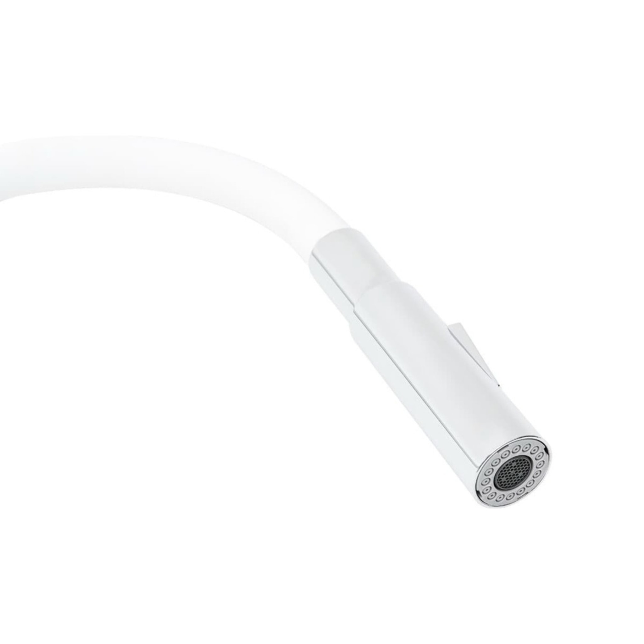 Mélangeur évier SAT avec bras en silicone blanc/chrome SATBSD290B2F