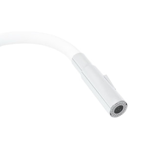 Mélangeur évier SAT avec bras en silicone blanc/chrome SATBSD290B2F