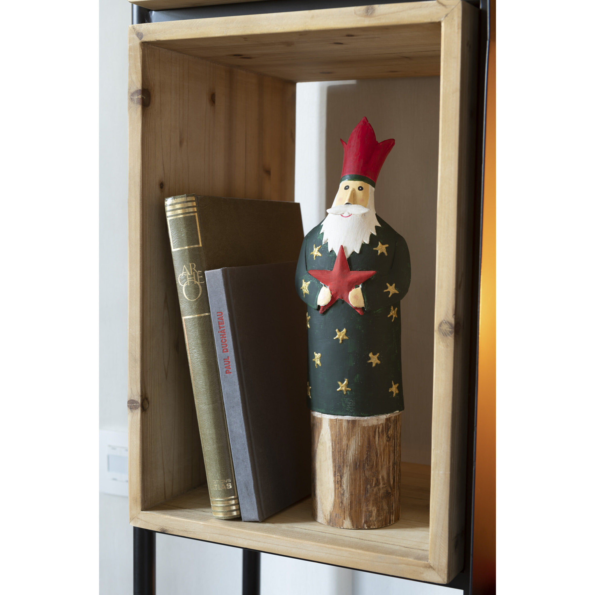 J-Line - J-Line Figurine Casse-Noisette Musique - Bois - Naturel/blanc - 2 Pièces