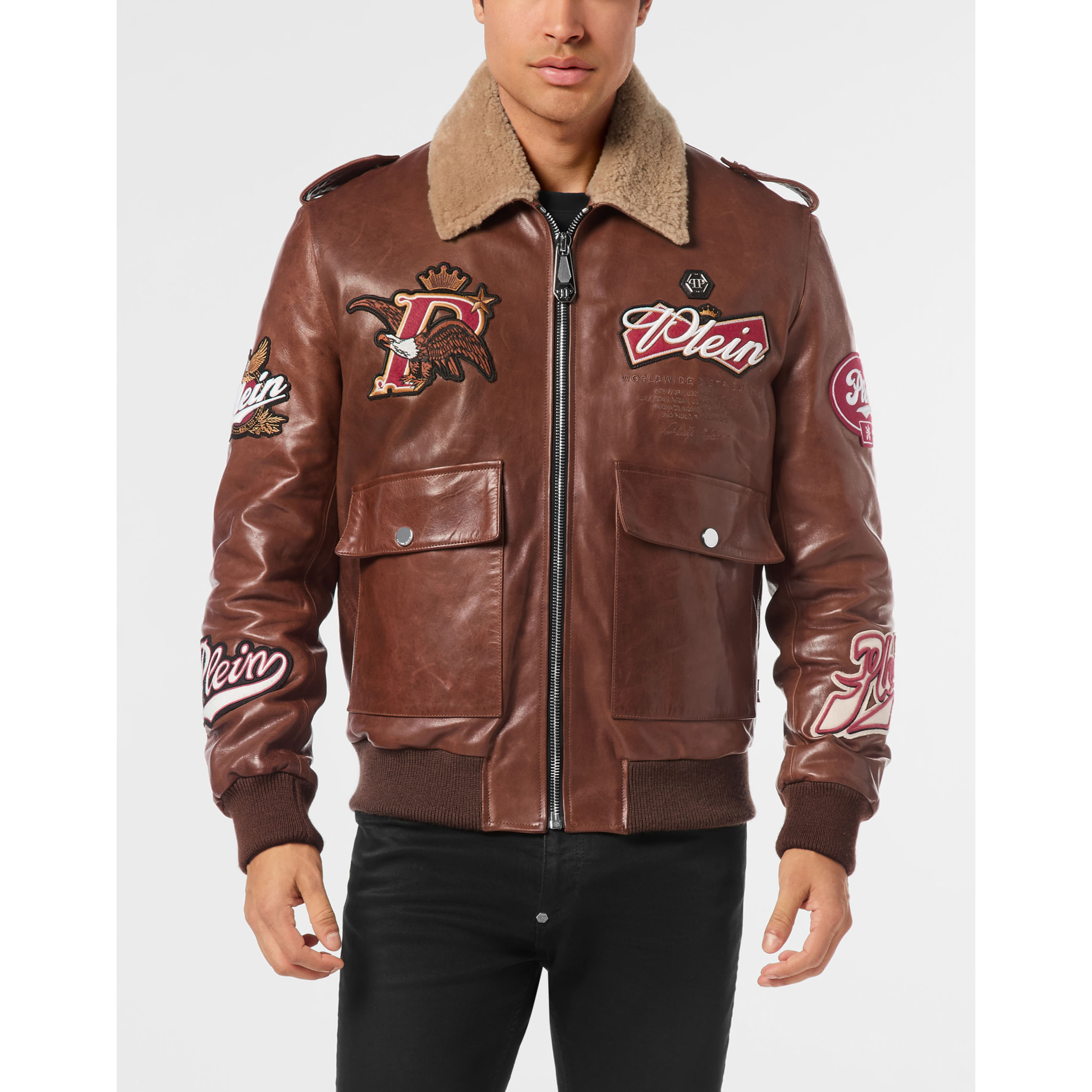 PHILIPP PLEIN Leather Jacket