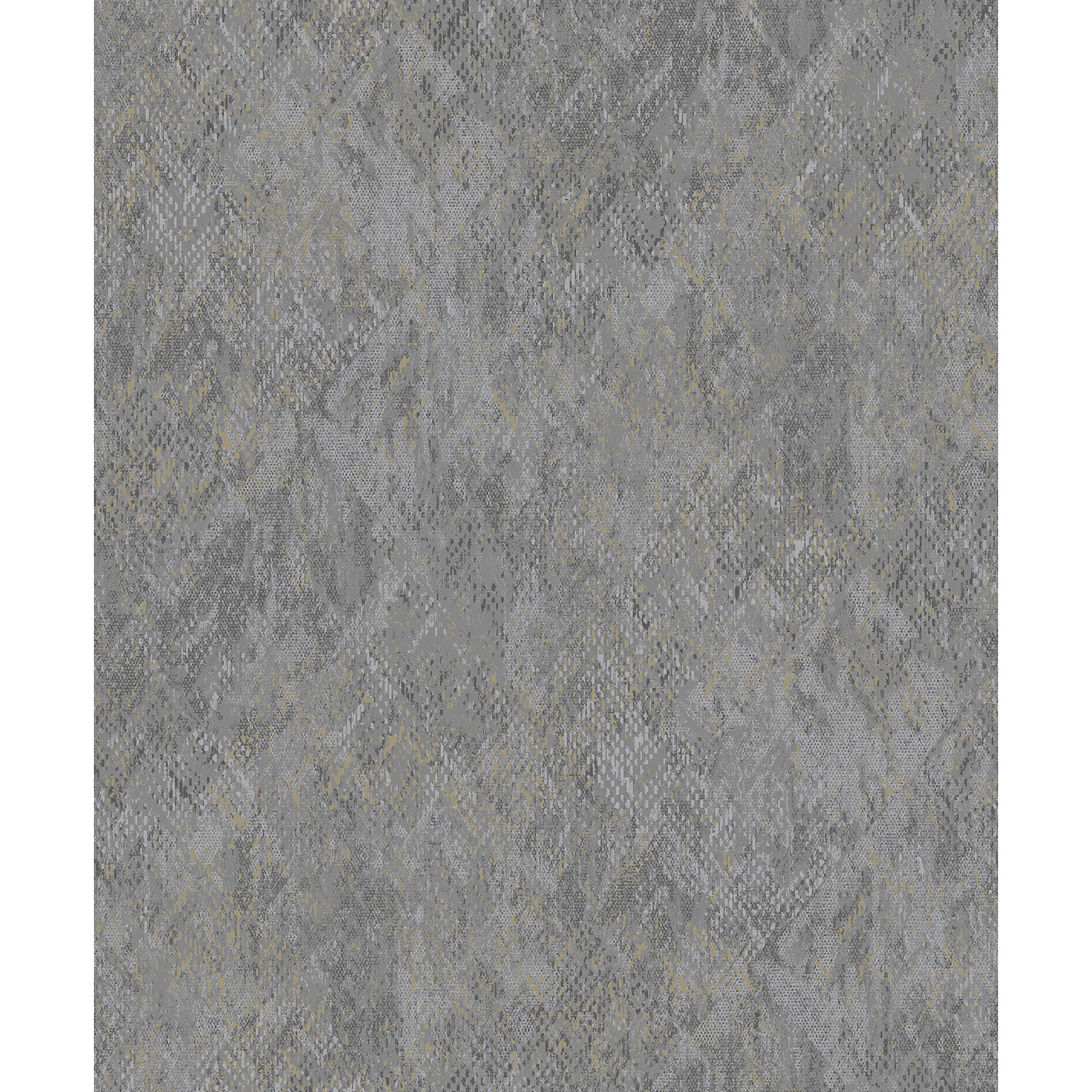 Papier peint effet peau serpent gris anthracite doré
