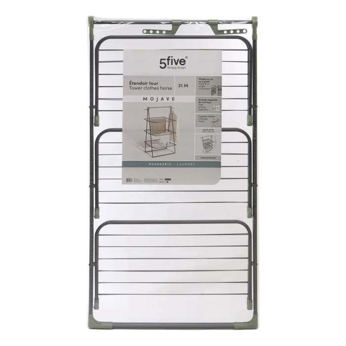 Étendoir à linge Mojave Rectangulaire Gris H128 cm