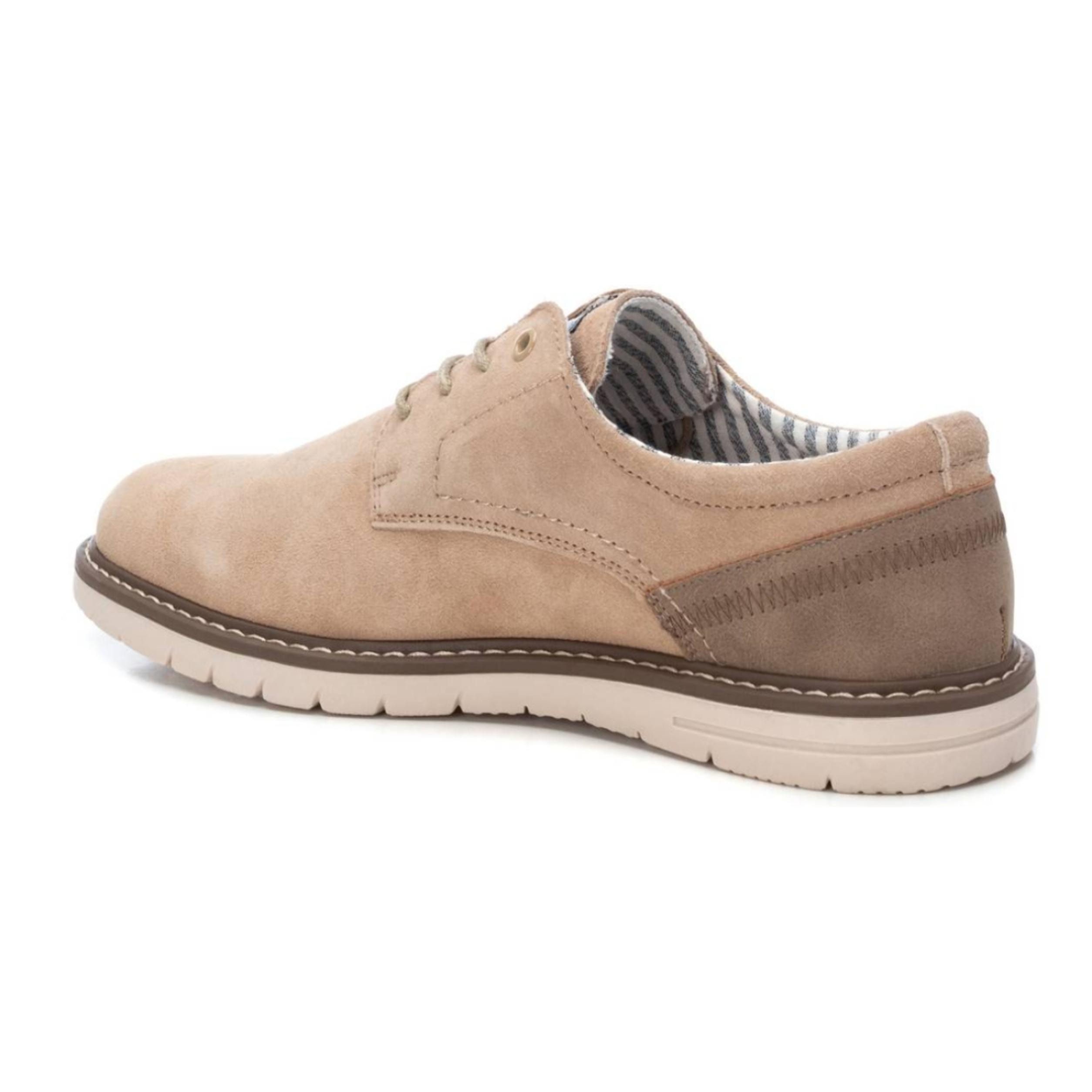 Zapato blucher/derby de piel taupe