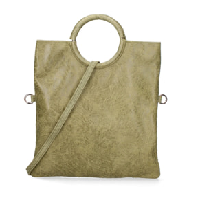 Borsa a mano da donna Made in Italy - Modello Velvet - 100% pelle scamosciata - 29.0 x 30.0 x 1.0 cm