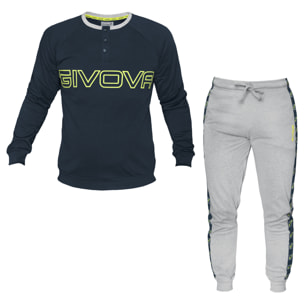 Pigiama Lungo Uomo GIVOVA Caldo Cotone Interlock