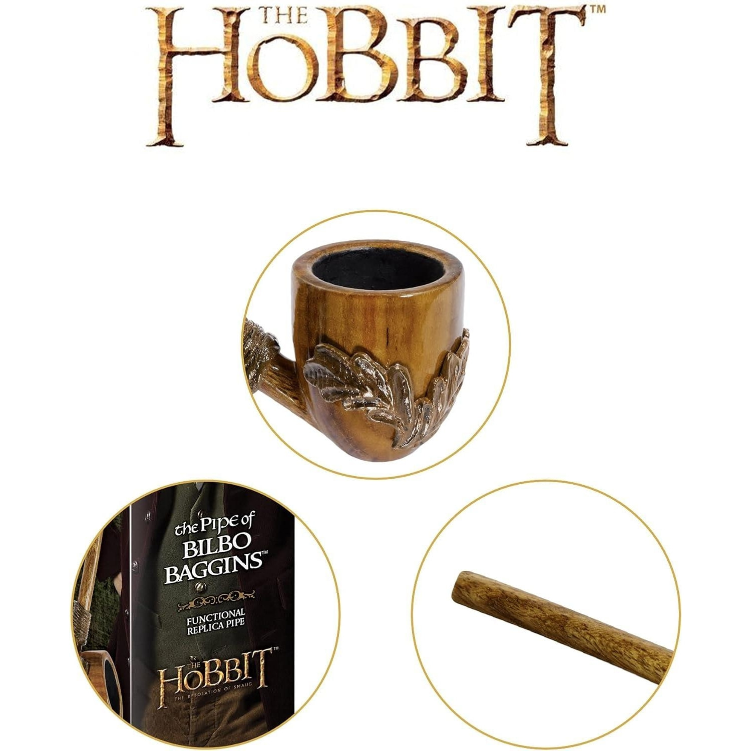 Lo Hobbit La Pipa di Bilbo Beggins Replica 1/1 23 Cm Noble Collection