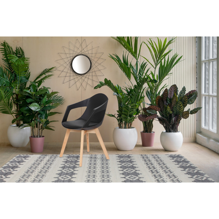 Set di 2 sedie di design Chandra in legno e polipropilene