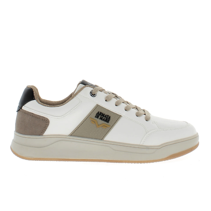 Armata di Mare Scarpe Uomo Sneakers Basse Stringate con Soletta Rimovibile in Memory Foam AMU W24N621 Off White