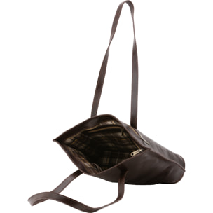 Borsa a spalla  da donna In Vera pelle Made in Italy 27x38,5x10 cm