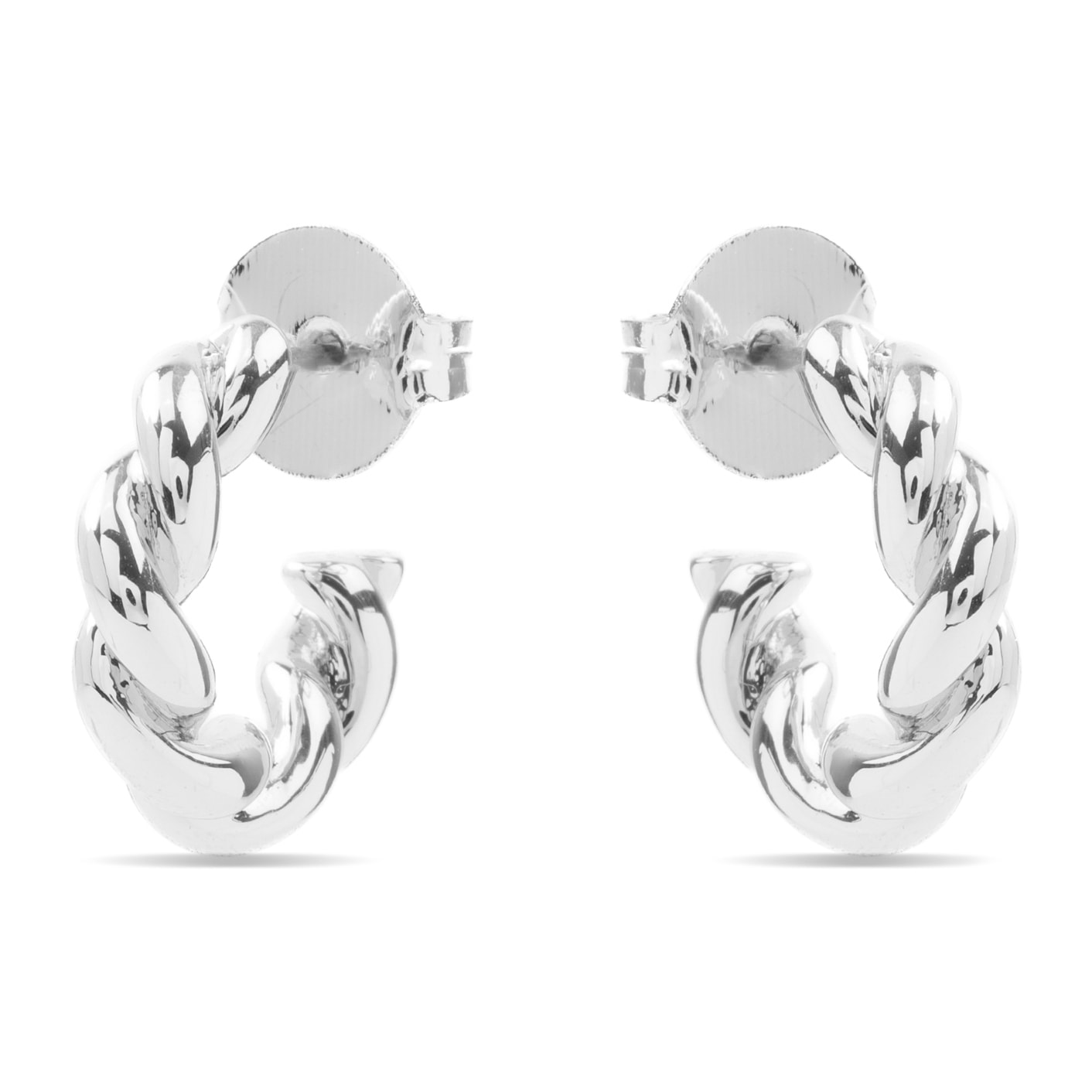 Pendientes de 17mm de diámetro acabado plata