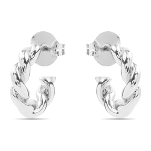 Pendientes de 17mm de diámetro acabado plata