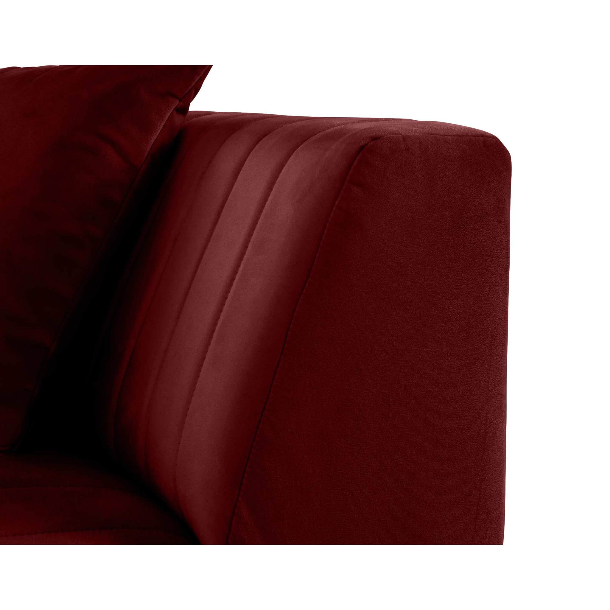 Nova - module d'assise d'angle réversible - en velours - Rouge