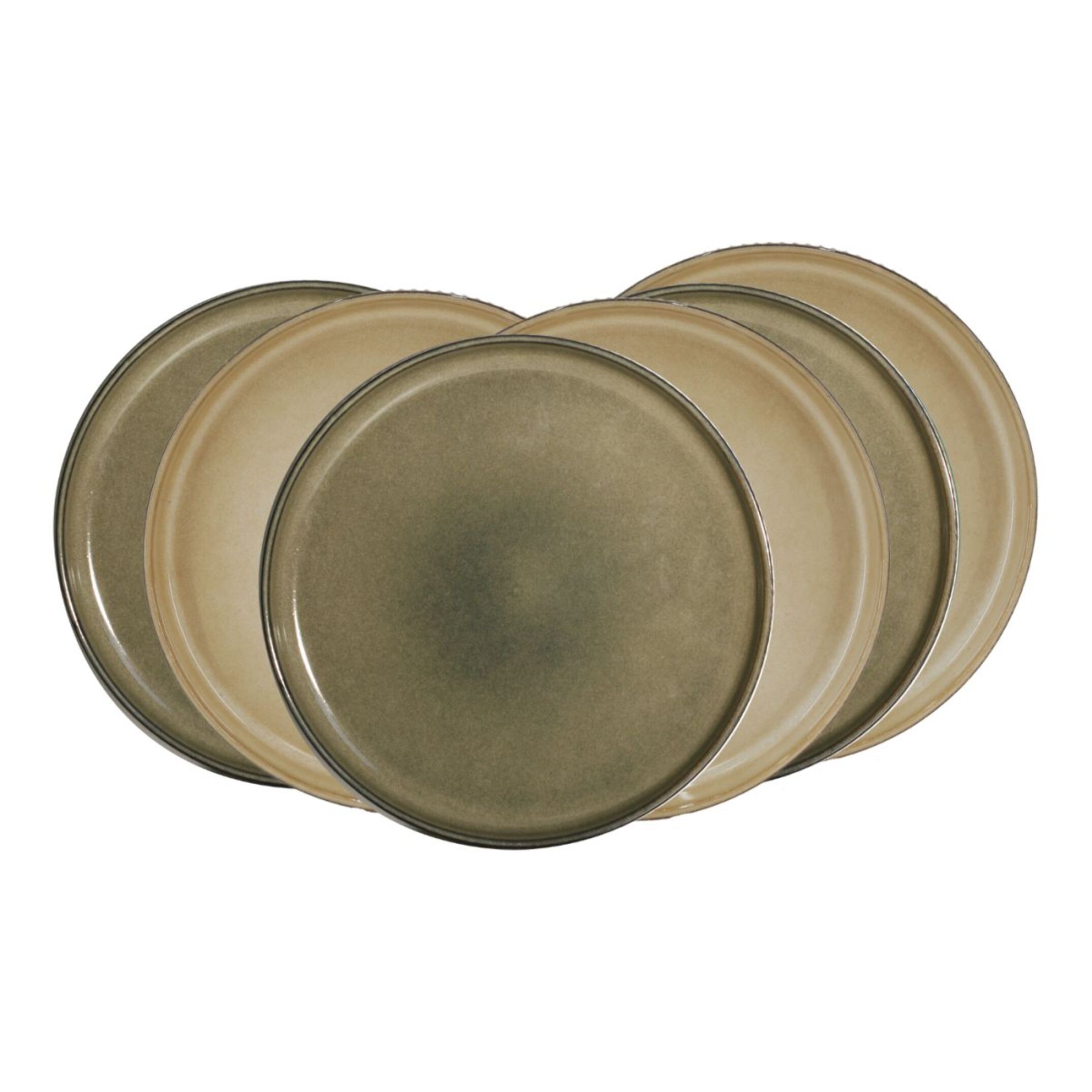 Lot de 6 grandes assiettes, TERRALHA