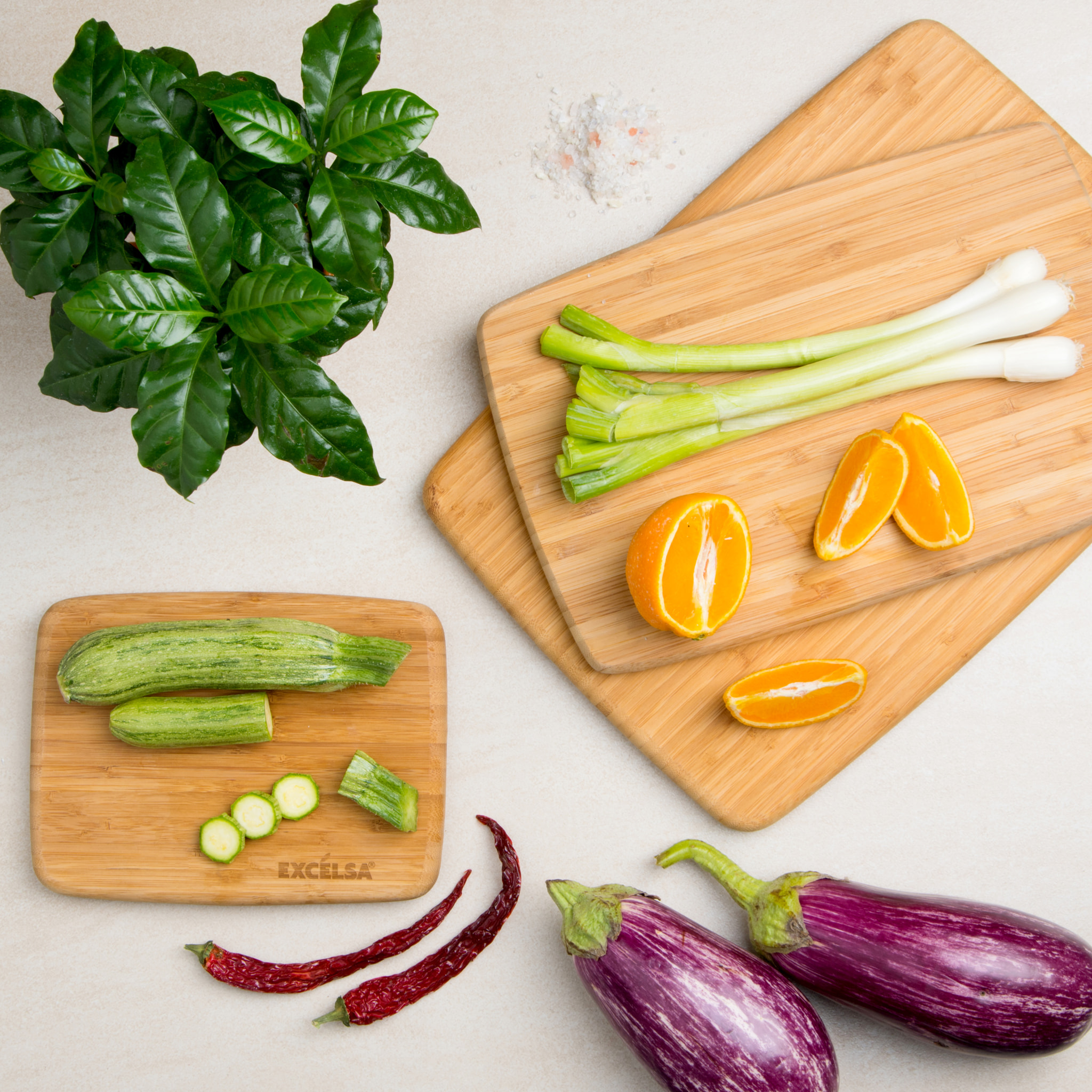 Tagliere 38X25X2 cm Excelsa- Eco Living, Bambù Legno Naturale