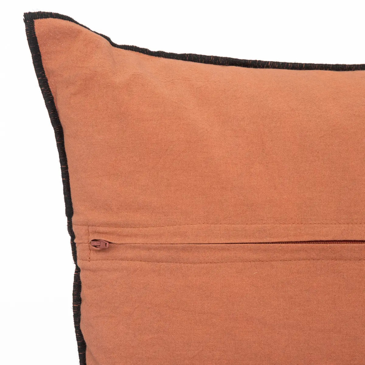 Coussin "Linah" - coton - rose terracotta - 45x45 cm