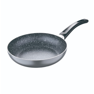 Set 3pc sarten (16+20+24cm) aluminio prensado ind negra soul marble