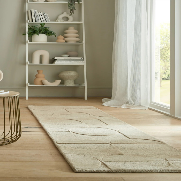 Tapis en laine de couloir MODERNO Beige