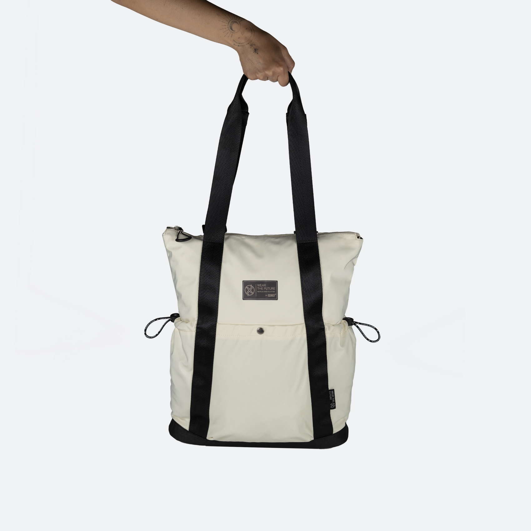 BOLSO RECYCLED X 2.0 TOTE BACKPACK WHITE