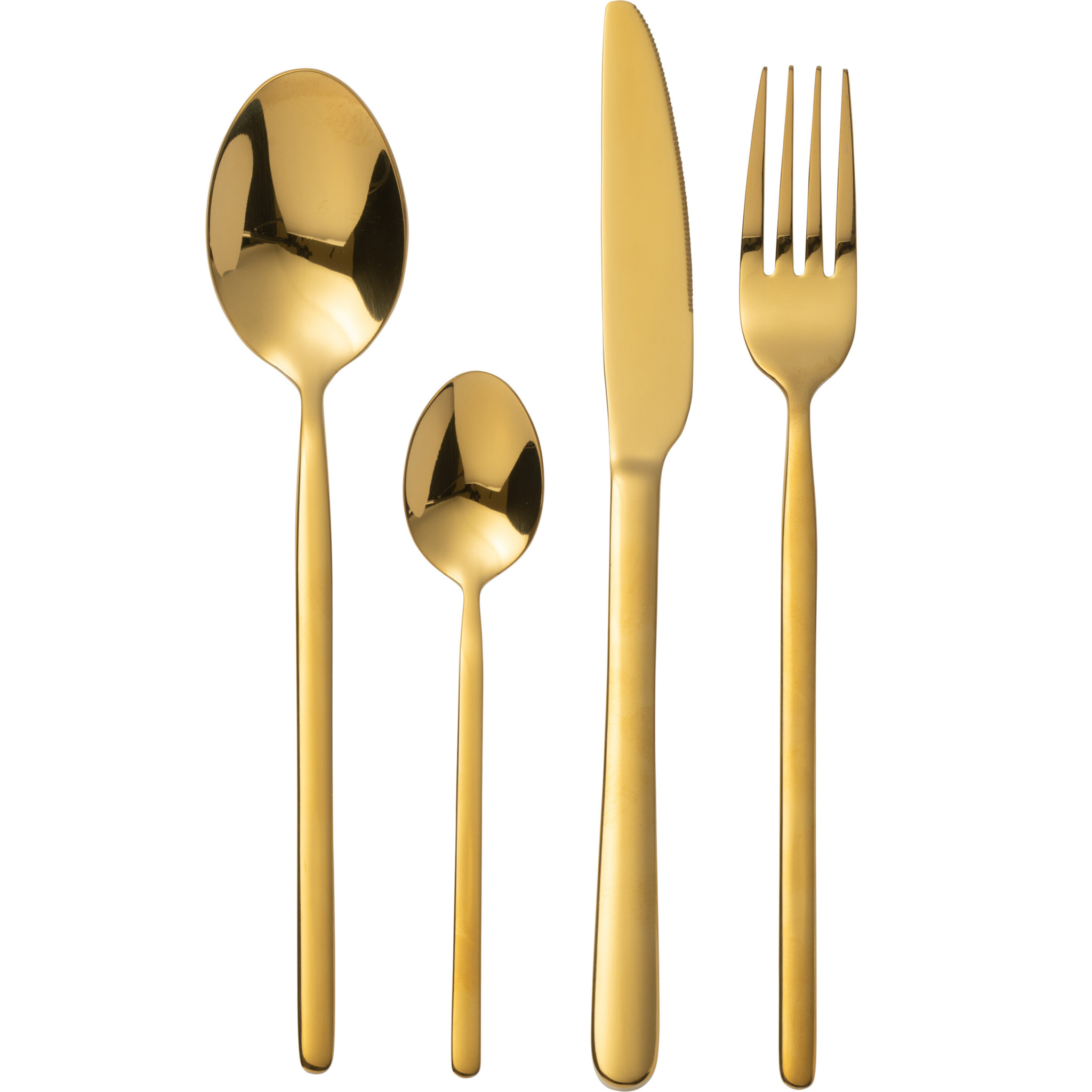 J-Line couvert - acier inoxydable - or brillant - box de 24 pièces