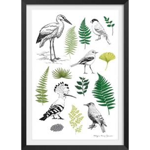 Affiche enfant tableau de la nature Affiche sous cadre noir