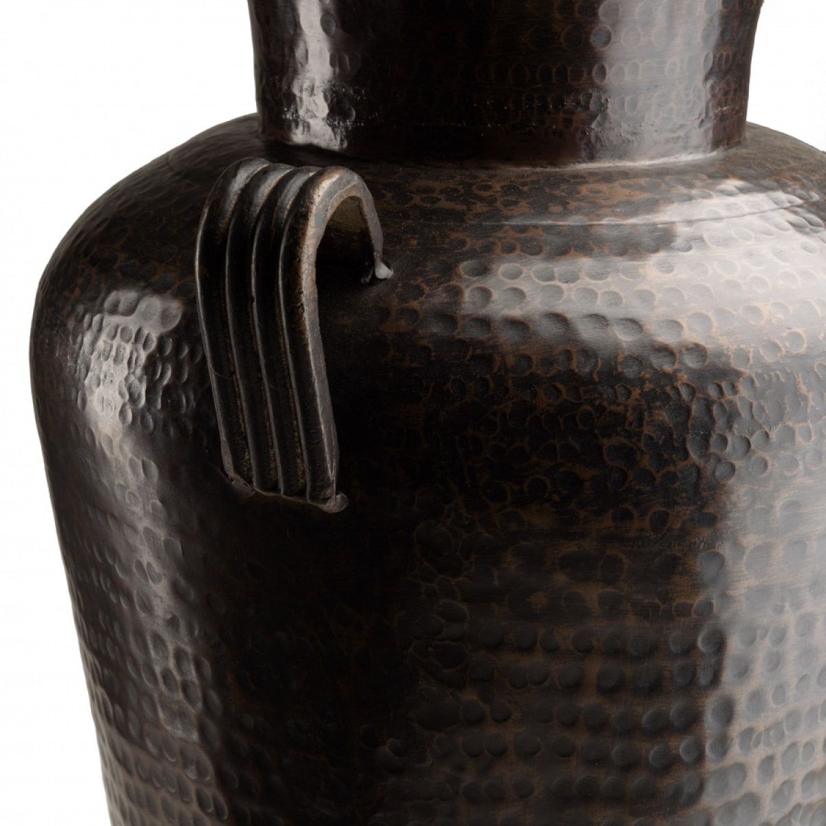 HONORE - Vase alu avec anses L45cm H1m couleur cuivre noir antique