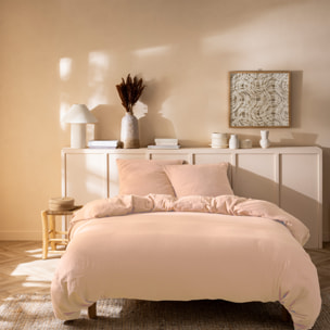 Housse de couette unie en coton, GAZE DE COTON