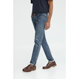 Vaquero azul medio de corte slim con logo Polo Club