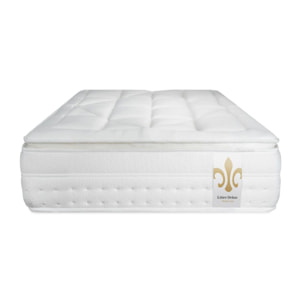 Matelas Vingt-Huit PLUS - 28cm - Ressorts ensachés et mémoire de forme - Enveloppant avec Surmatelas intégré - Soutien Ferme