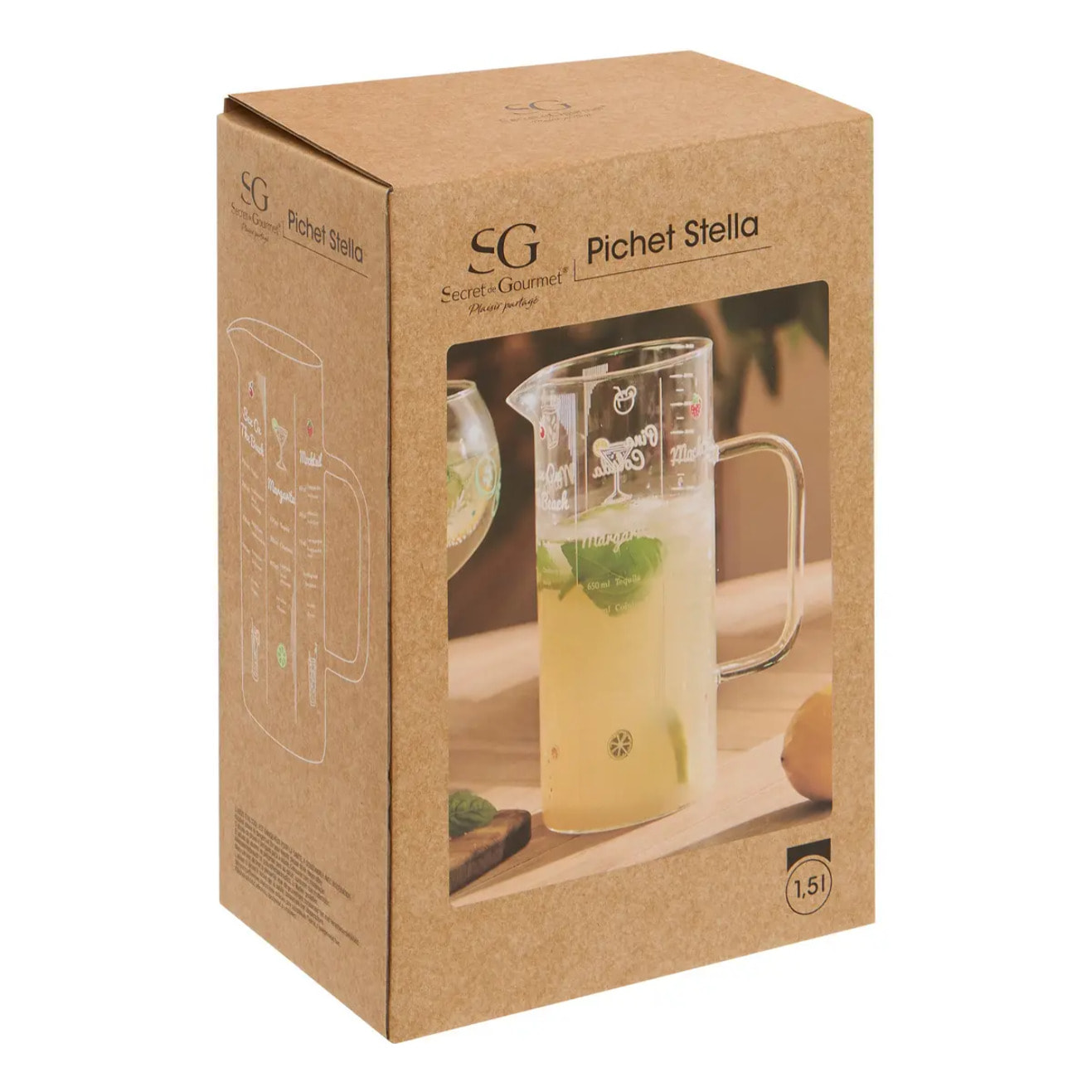 Carafe Stella 1,48L transparent
