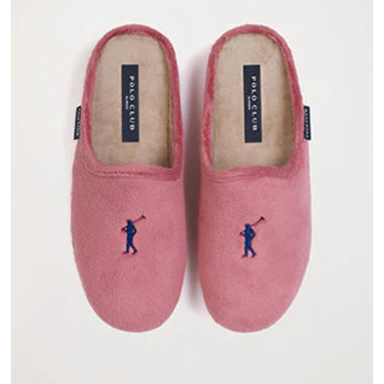 Zapatillas de casa mujer rosa con logo