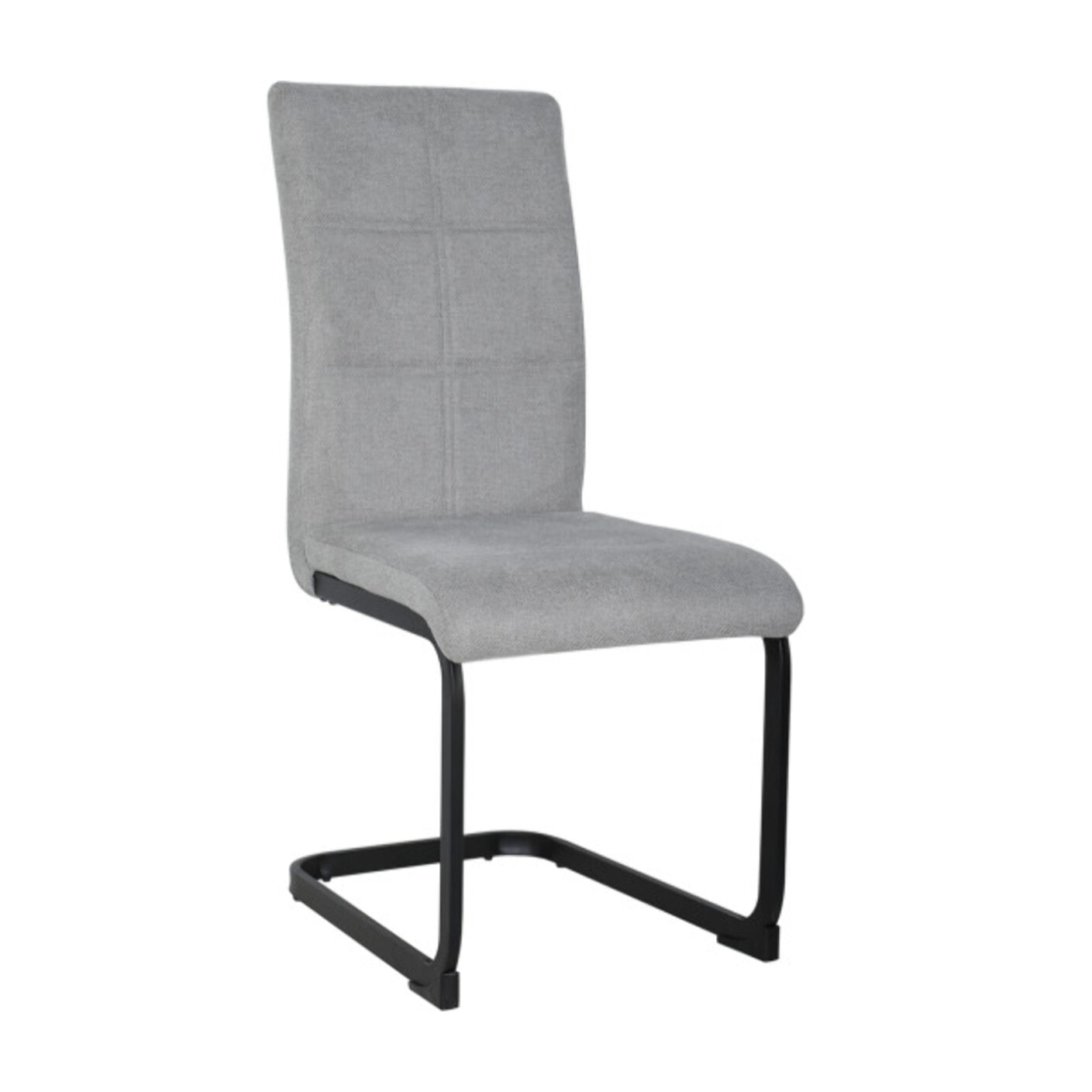 Chaise en tissu avec pied luge en métal - FABIO