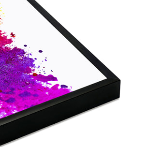 Affiche encadrée explosion de couleurs abstraites Affiche + cadre en métal - Noir