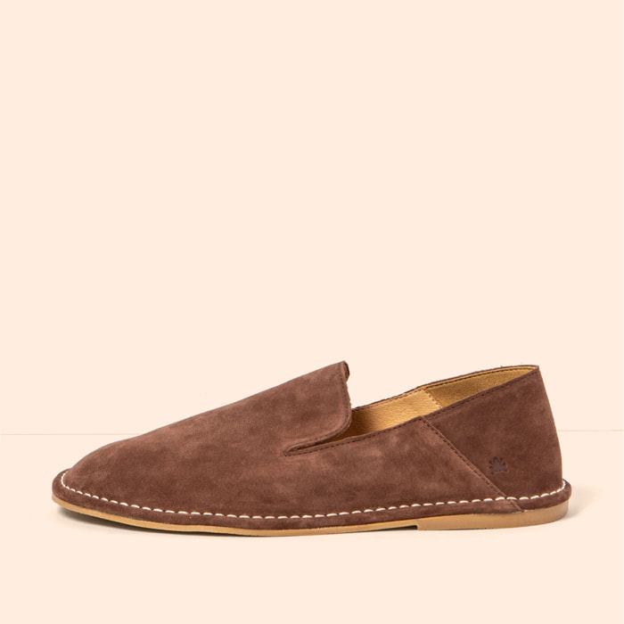 Zapatos N5976 SILK SUEDE CHOCOLATE/ CRISOL color Chocolate
