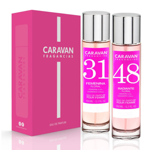 Caravan fragancias - caja de regalo con 2 perfumes: nº31 y nº48 de 150 ml, para mujer