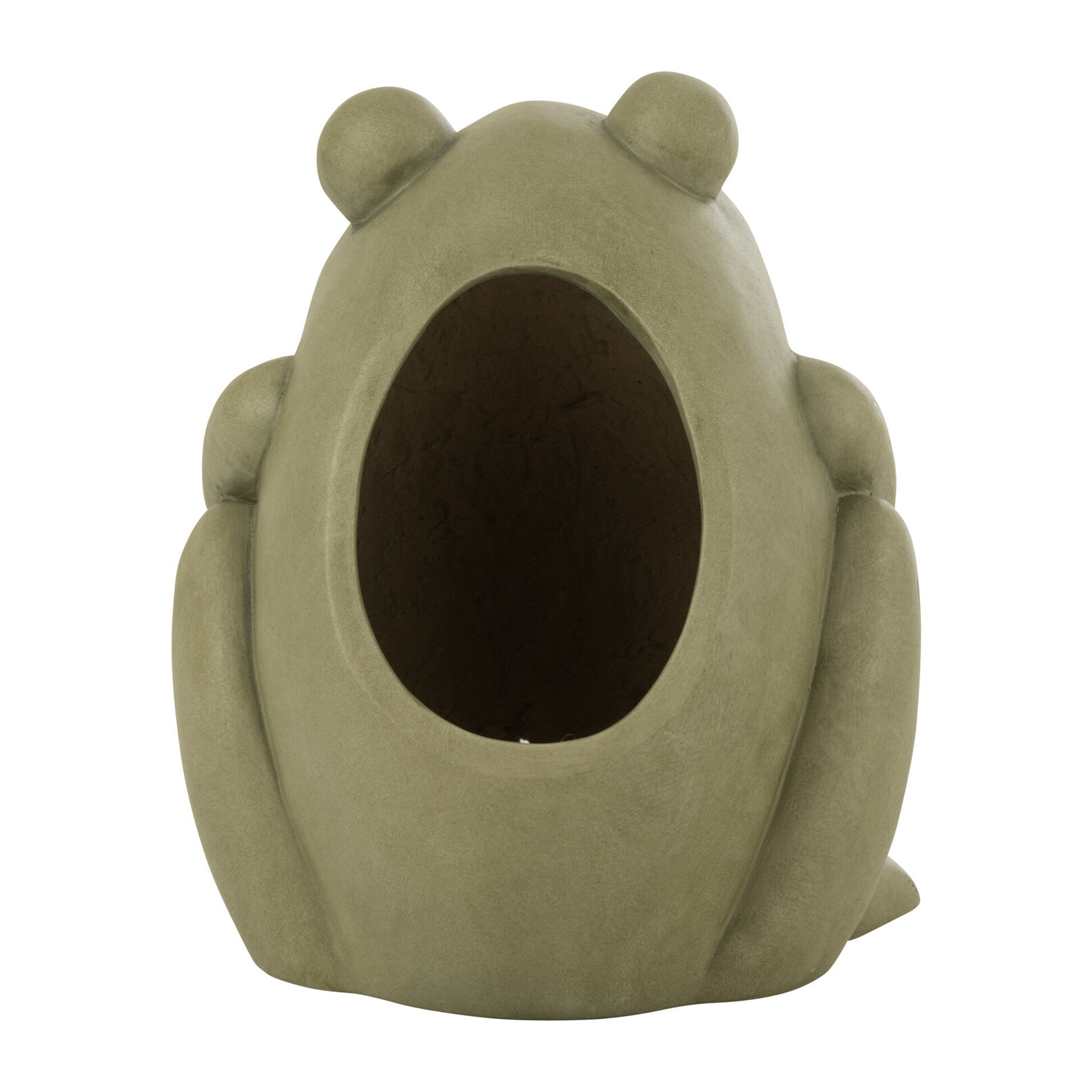 J-Line cache-pot Frog - céramique - vert - large - Ø 27 cm