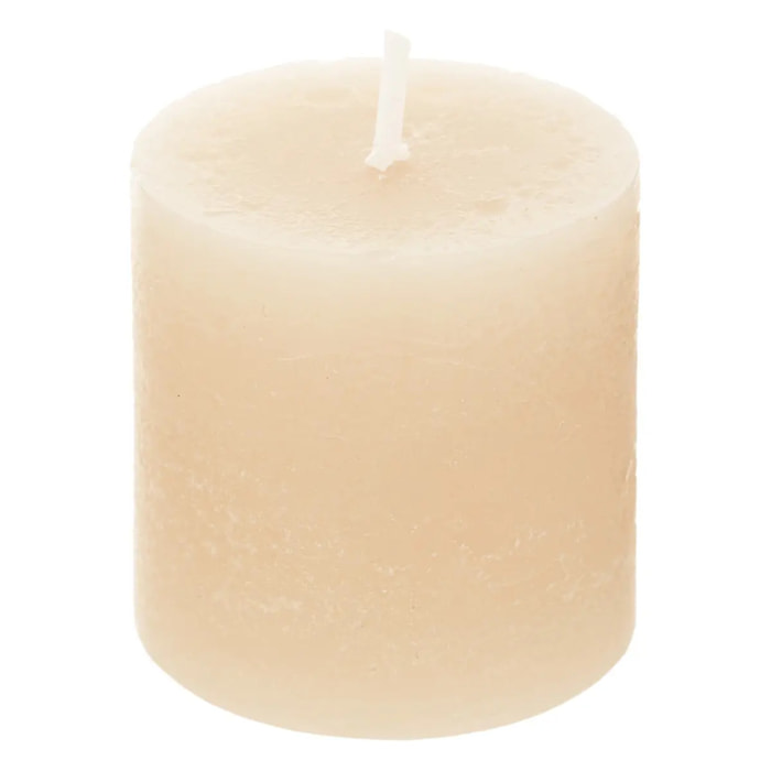 Lot de 4 bougies rustiques 60g blanc ivoire